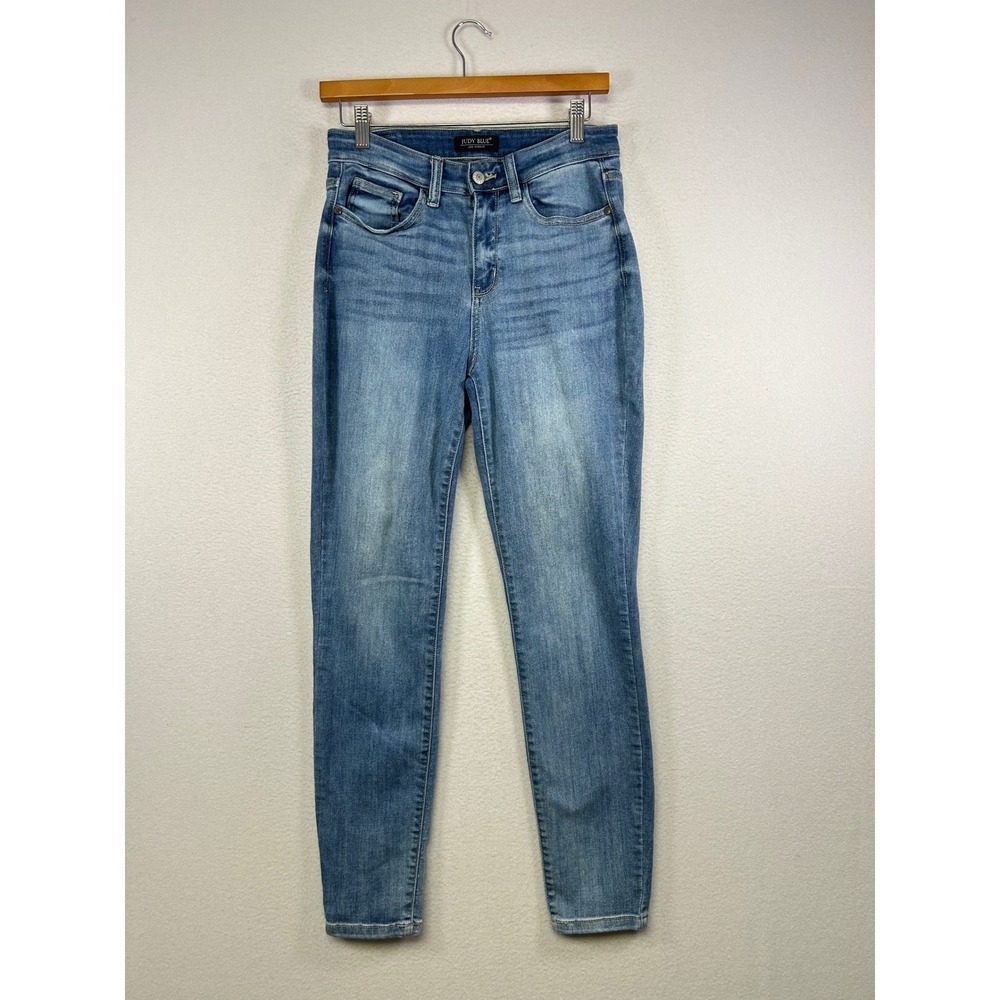 Casual Boho Judy Blue Womens 5/27 Blue Relaxed High‎ Rise Skinny Jeans